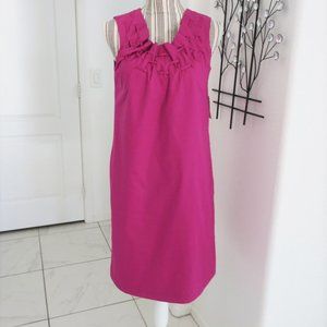 New Coldwater Creek Fuchsia Pink Sleeveless Sheath Dress w/ Pockets Sz 4 / S